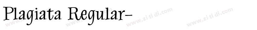 Plagiata Regular字体转换